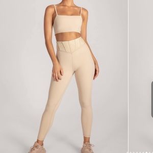 MESHKI nude corset leggings